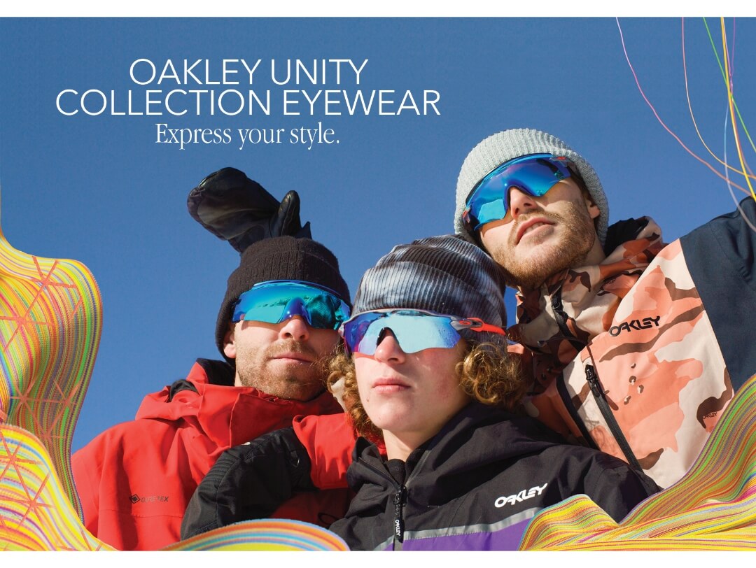 Three men wearing sunglasses outside
